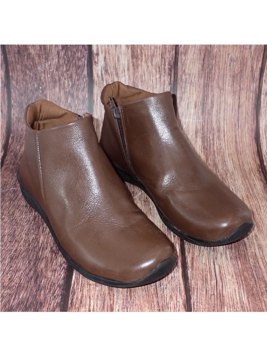 David Tate Shoes - David Tate Womens Sportivo Zipper Leather Ankle Booties Size 7 M Waterproof